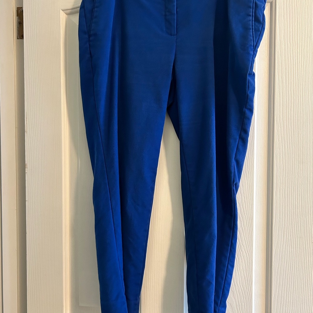 Dalia Slim Tailored Cropped Pants in Royal Blue